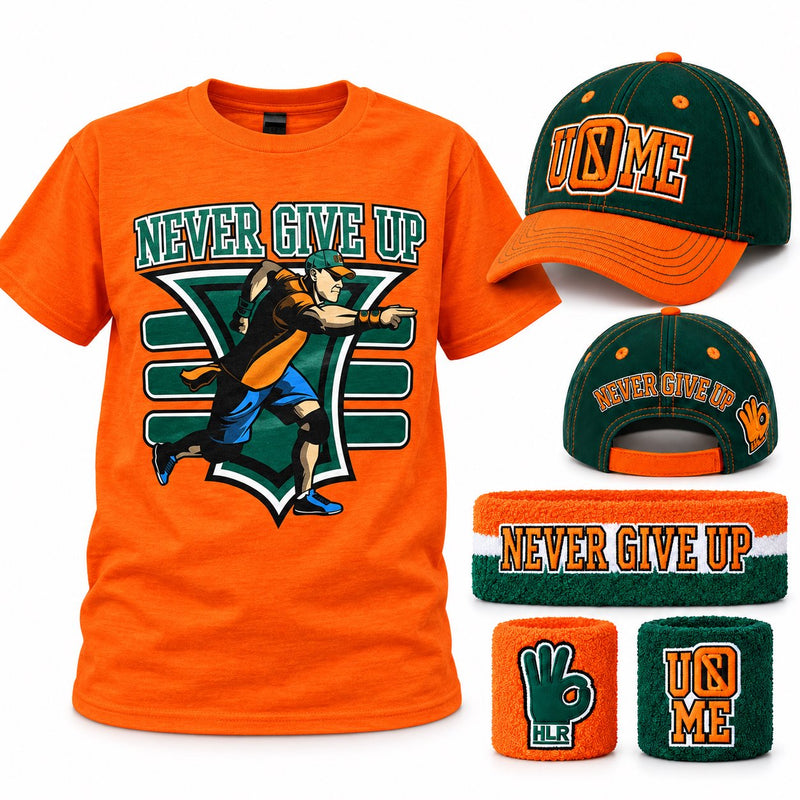 Load image into Gallery viewer, John Cena Kids 15x Orange Costume Hat T-shirt Wristbands Boys
