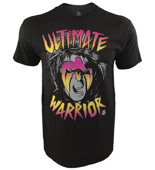 Ultimate Warrior Scream WWE Mens Black T-shirt