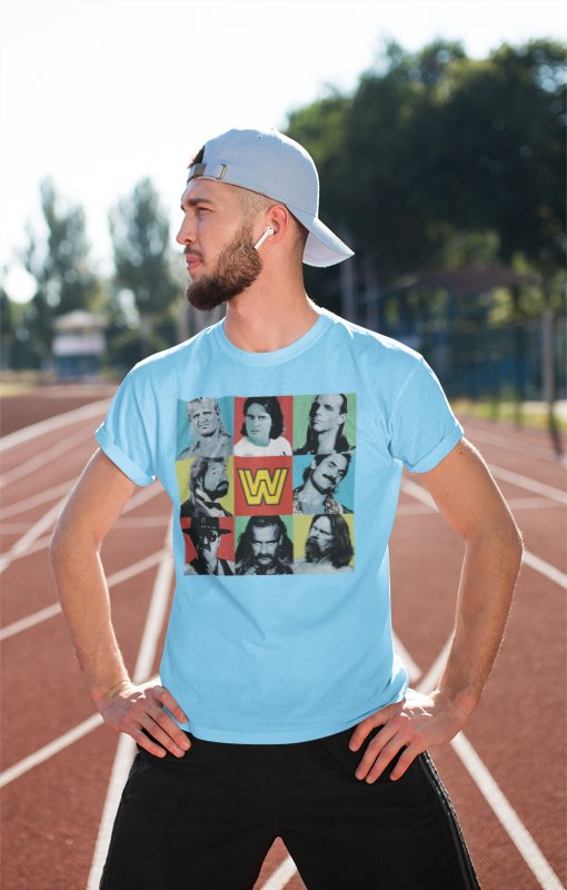 Curt Hennig Rick Rude Roddy Piper Legends Mens Blue T-shirt
