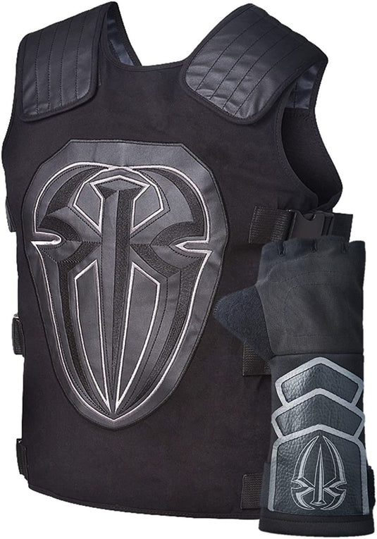 Roman Reigns Tactical Replica Vest Superman Punch Glove Costume-Onyx Black