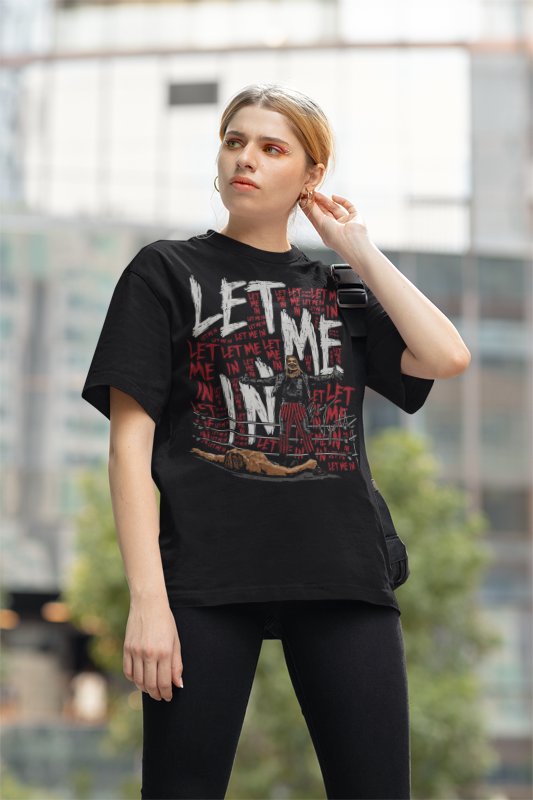 Load image into Gallery viewer, Bray Wyatt Let Me In Repeat Logo T-shirt
