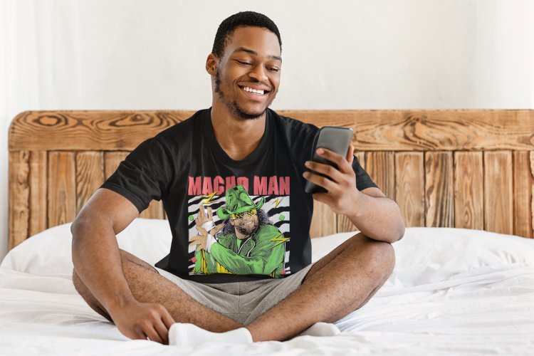 Load image into Gallery viewer, Macho Man Randy Savage Neon Pose T-shirt
