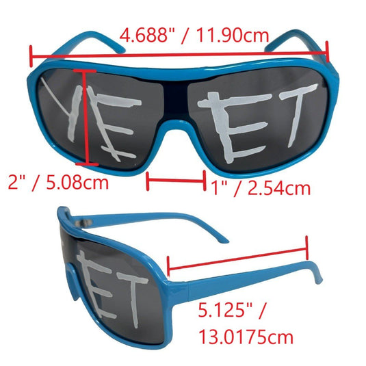 Youth Kids Blue Yeet Sunglasses Sports Shades for Main Event Jey Uso Costume