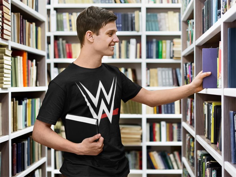 Load image into Gallery viewer, 2015 New Logo World Wrestling Entertainment Mens Black T-shirt
