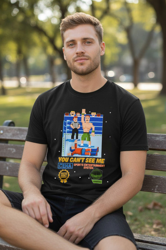 John Cena 8 bit Retro Nostalgic Wrestling T-shirt