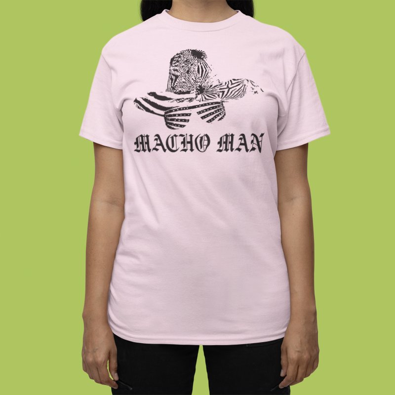 Load image into Gallery viewer, Macho Man Randy Savage Hat Glasses Pink T-shirt
