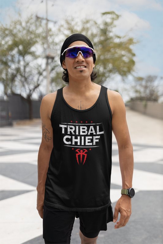 Load image into Gallery viewer, Roman Reigns Tribal Chief Logo Black Tank Top Shirt
