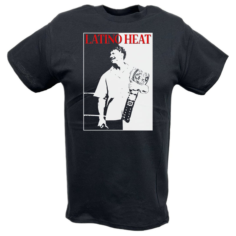 Load image into Gallery viewer, Eddie Guerrero Addicted to the Heat Championship Belt Mens Black T-shirt
