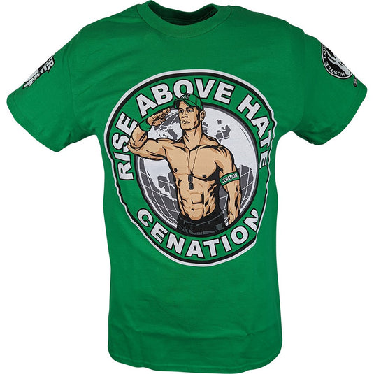 John Cena Green Mens Salute the Cenation Mens T-shirt