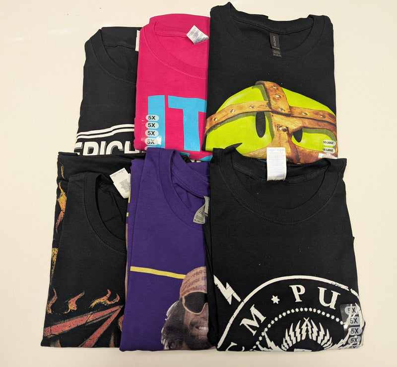 Load image into Gallery viewer, 6 Men Size 5XL WWE T-shirts | Cena Orton Undertaker The Rock Lot 1
