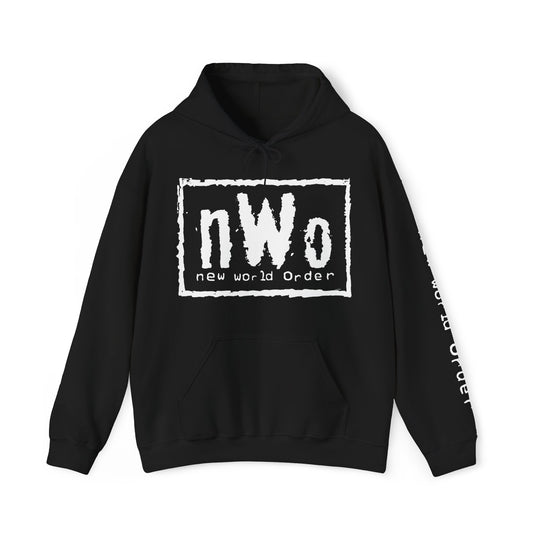 nWo New World Order Mens Black Pullover Hoody Sweatshirt