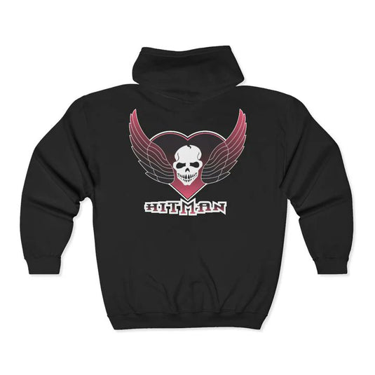 Bret Hitman Hart Winged Skull Zipper Hoody
