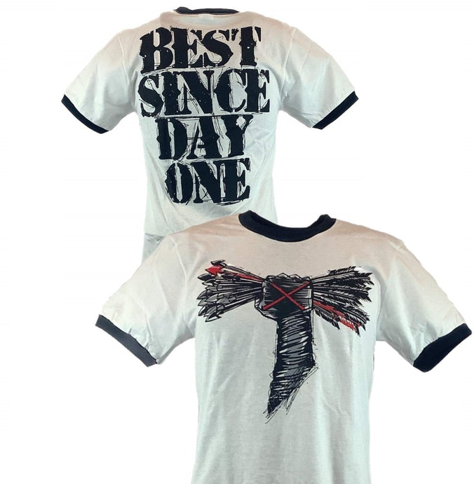 CM PUNK Best Since Day One Mens White Ringer T-shirt