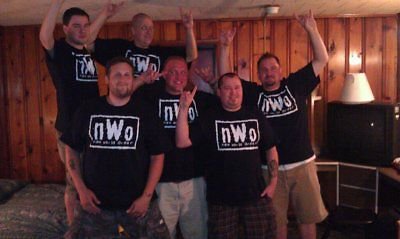 nWo White Logo New World Order Mens Black T-shirt