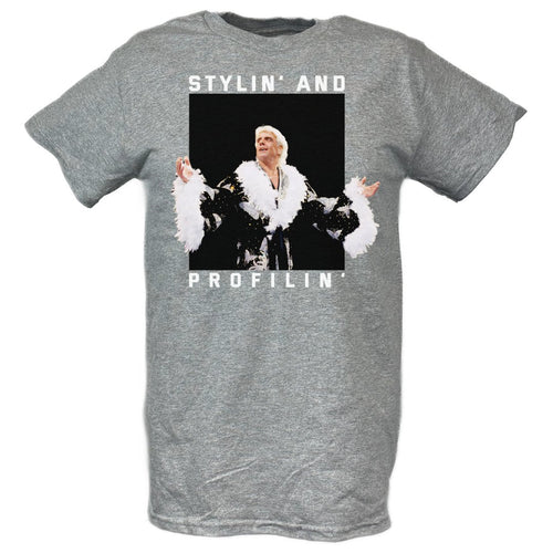 Ric Flair Stylin and Profilin Mens Grey T-shirt