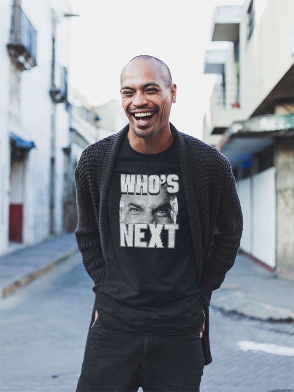 Load image into Gallery viewer, Bill Goldberg Who's Next Big Logo Mens T-shirt
