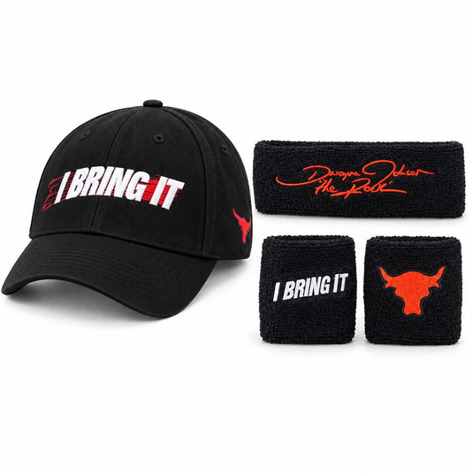 The Rock I BRING IT Baseball Cap Hat Headband Wristband Costume