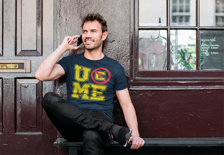 Load image into Gallery viewer, John Cena U Can&#39;t See Me Mens Navy Blue T-shirt
