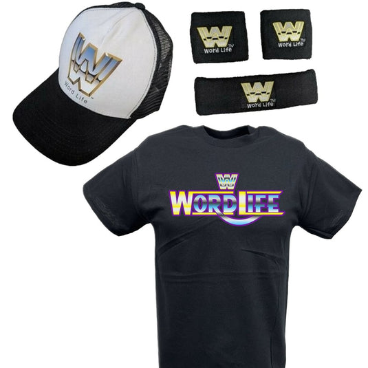 John Cena Word Life Mens Costume Hat T-shirt Wristbands