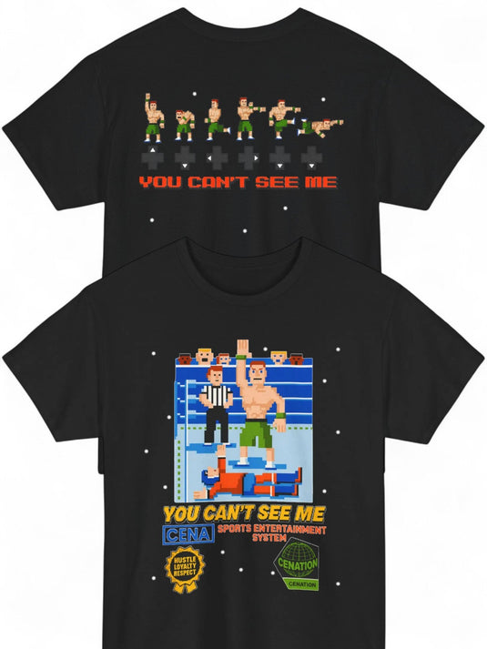 John Cena 8 bit Retro Nostalgic Wrestling T-shirt