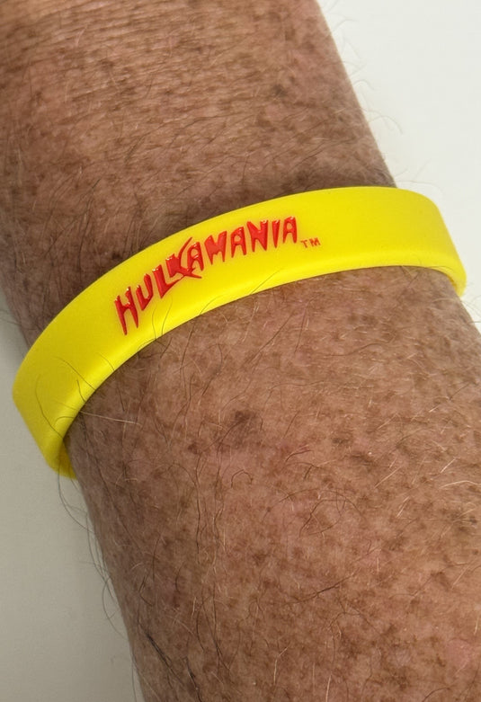 Hulk Hogan Hulkamania Yellow Rubber Bracelet