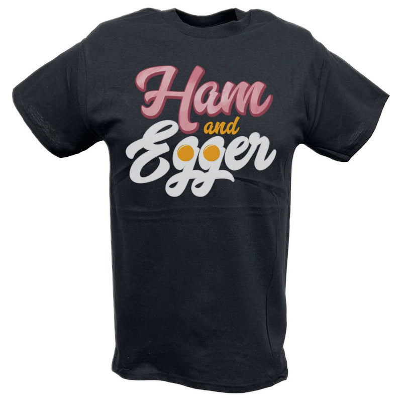 Load image into Gallery viewer, Bobby The Brain Heenan Ham and Egger Black T-shirt
