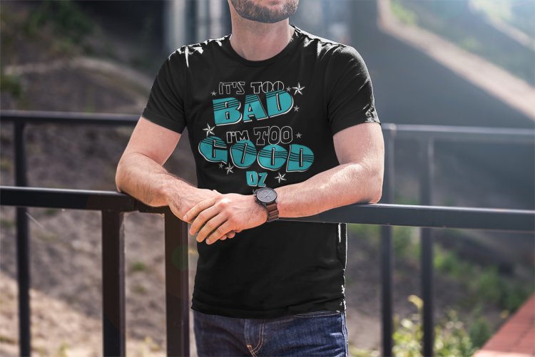 Load image into Gallery viewer, Dolph Ziggler Too Bad Mens Single Sided Black T-shirt
