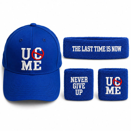 John Cena 2025 Last Time Is Now Farewell Tour Blue Hat Headband-Wristband Combo