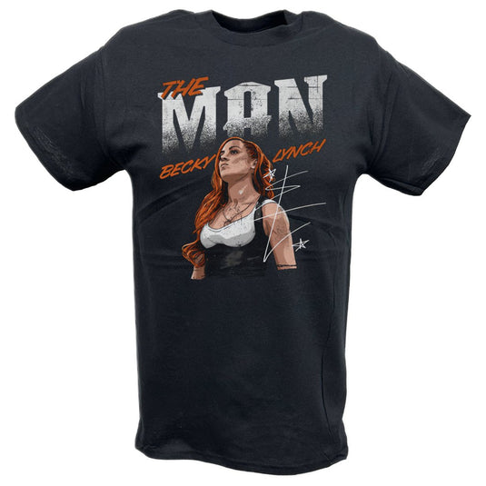 Becky Lynch The Man Cartoon Logo T-shirt