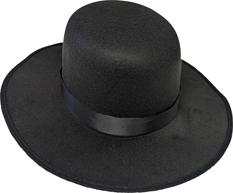 Load image into Gallery viewer, Large Oversized Round Felt Black Hat for Undertaker Costume
