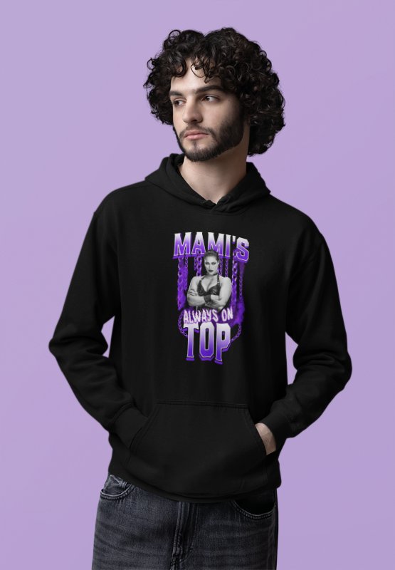 Load image into Gallery viewer, Rhea Ripley Purple Logo Mami Always on Top Pullover Hoody
