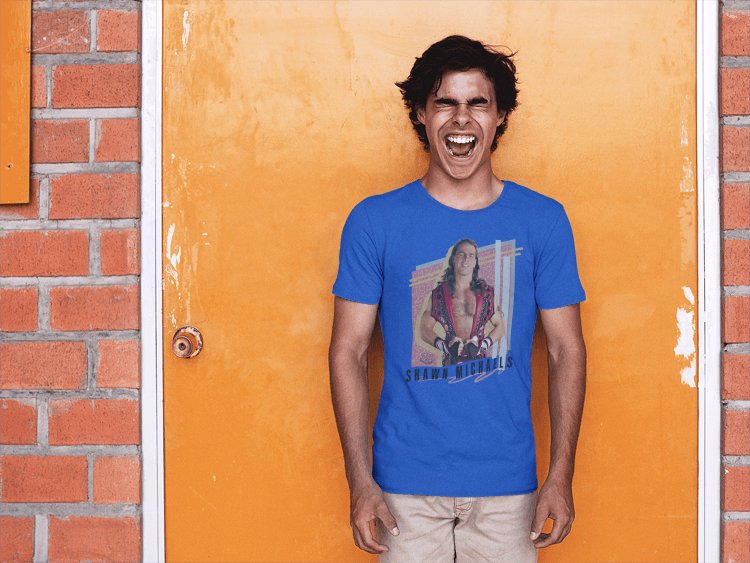 Load image into Gallery viewer, Shawn Michaels The Showstopper Mens Blue T-shirt
