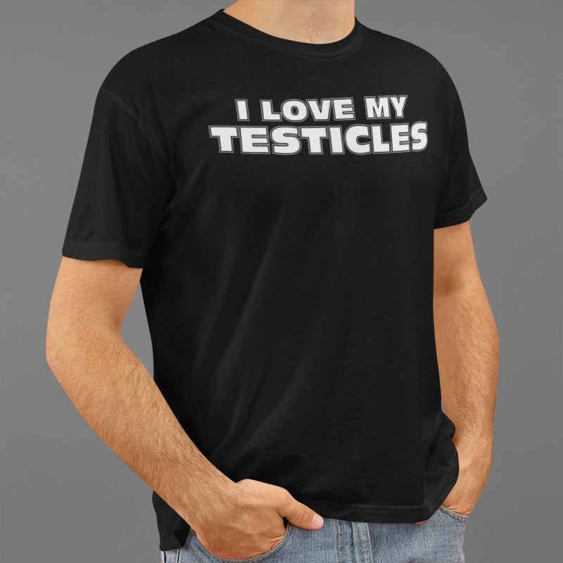 Load image into Gallery viewer, Wrestler TEST I Love My Testicles Fan T-shirt
