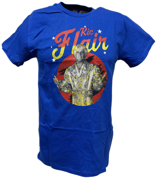 Ric Flair Classic Mens WWE Blue T-shirt