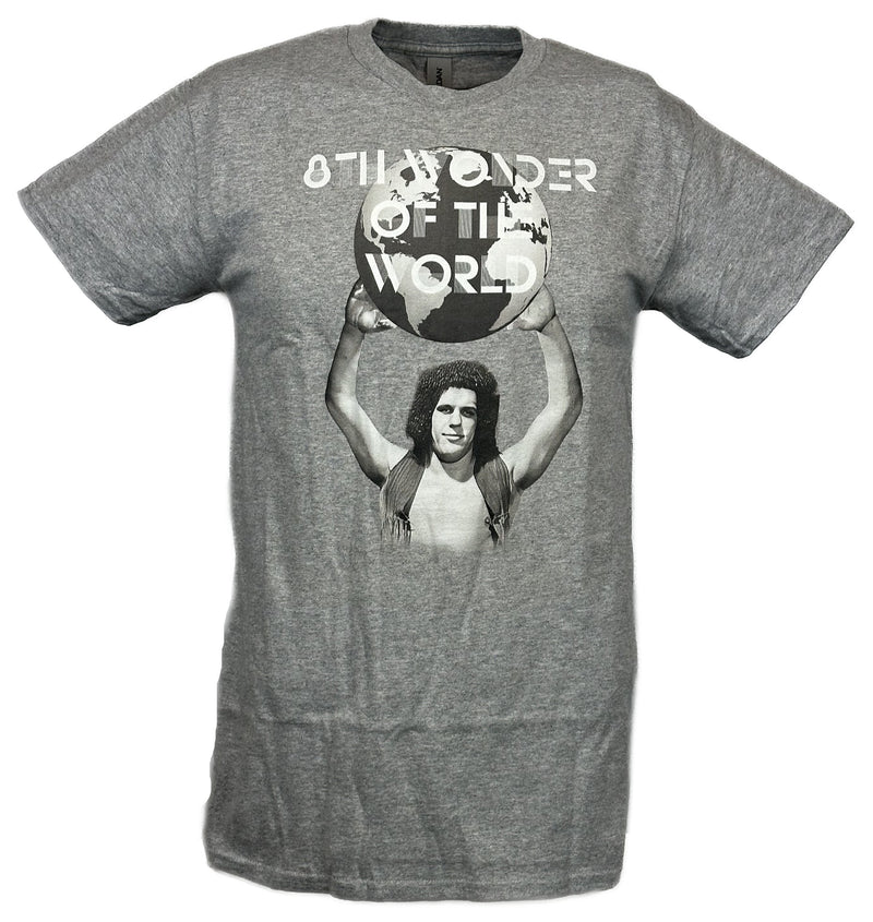 Load image into Gallery viewer, Andre the Giant Whole World In His Hands WWE Mens Gray T-shirt
