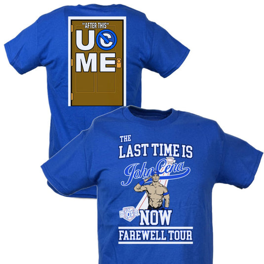 John Cena 2025 Farewell Tour Last Time Is Now Blue Adult Costume T-shirt Hat Wristbands