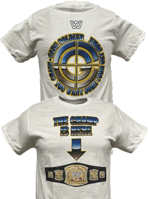 John Cena The Champ Is Here Title Belt Mens White T-shirt