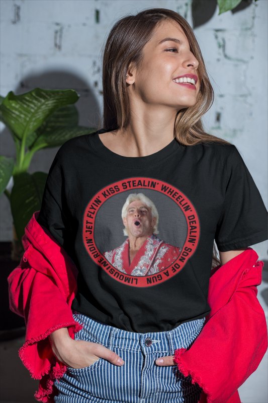 Ric Flair Limousine Ridin Jet Flyin Mens Black T-shirt