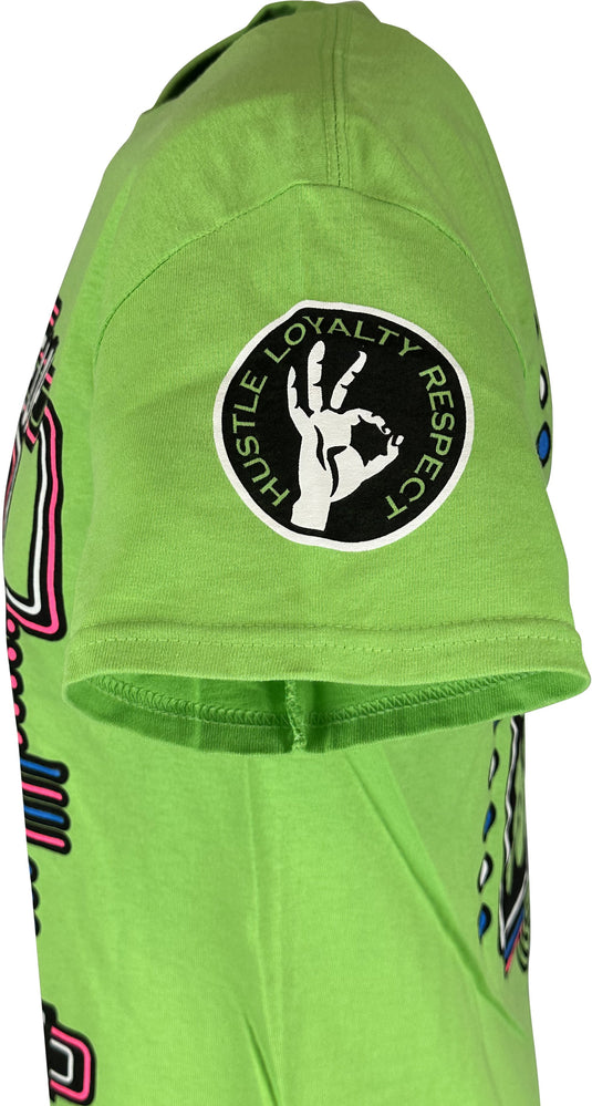John Cena Mens Lime Green Neon Costume Hat T-shirt Wristbands