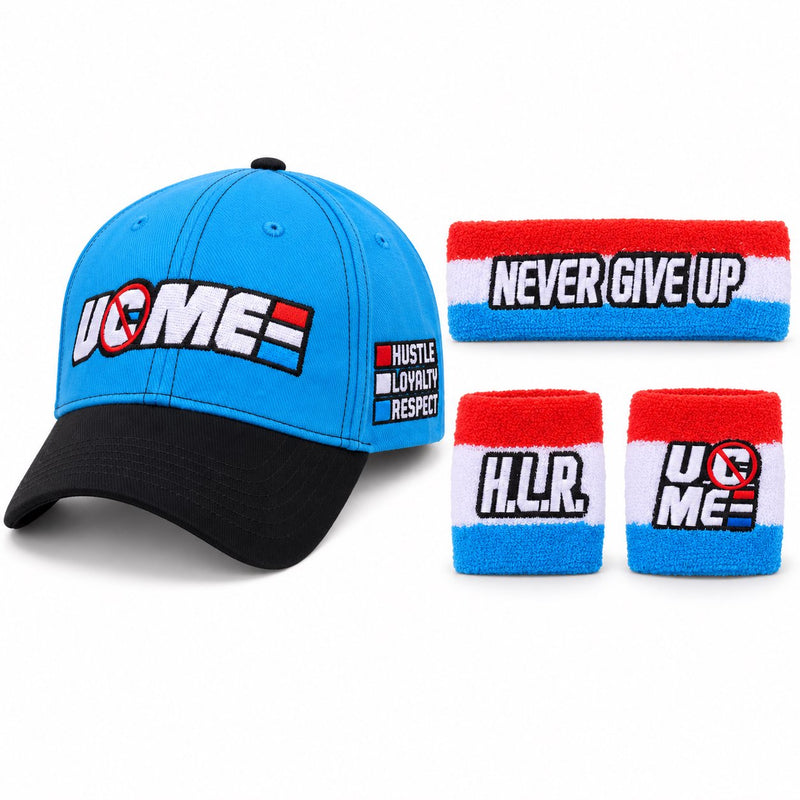 Load image into Gallery viewer, John Cena Red White Blue USA Baseball Hat Headband Wristband Set
