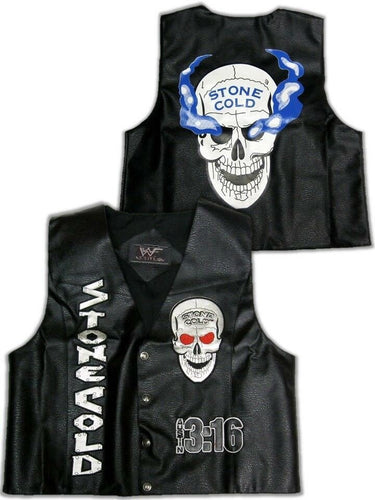 Stone Cold Steve Austin 3:16 Smoking Skull Vest WWF WWE New