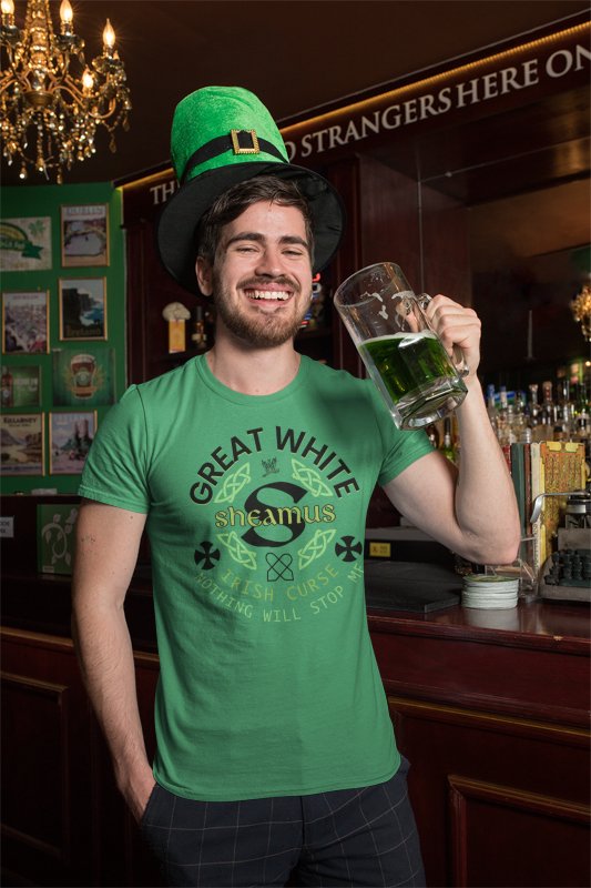 Load image into Gallery viewer, Sheamus Great White Irish Curse Nothing Will Stop Me Green T-shirt
