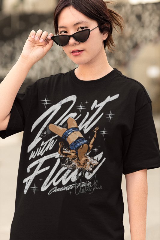 Load image into Gallery viewer, Charlotte Flair Do It With Flair Signature Black T-shirt
