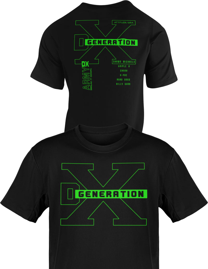 Load image into Gallery viewer, D-Generation X BIG X Green DX T-shirt-S
