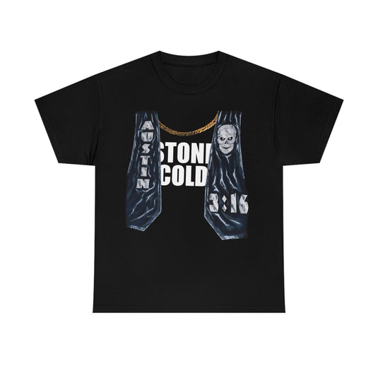 Stone Cold Steve Austin Mock Vest Black T-shirt