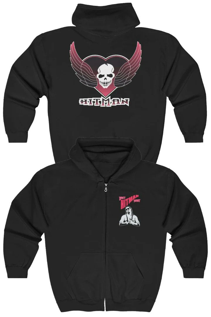 Load image into Gallery viewer, Bret Hitman Hart Winged Skull Zipper Hoody
