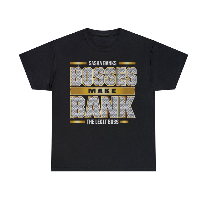 Load image into Gallery viewer, Sasha Banks Bosses Make Bank Black T-shirt
