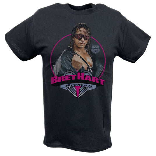 Bret Hart The Hitman Legends WWE Black T-shirt