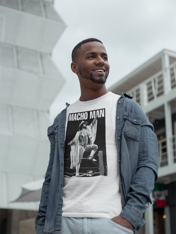 Load image into Gallery viewer, Macho Man Randy Savage Definitive Superstar Mens White T-shirt

