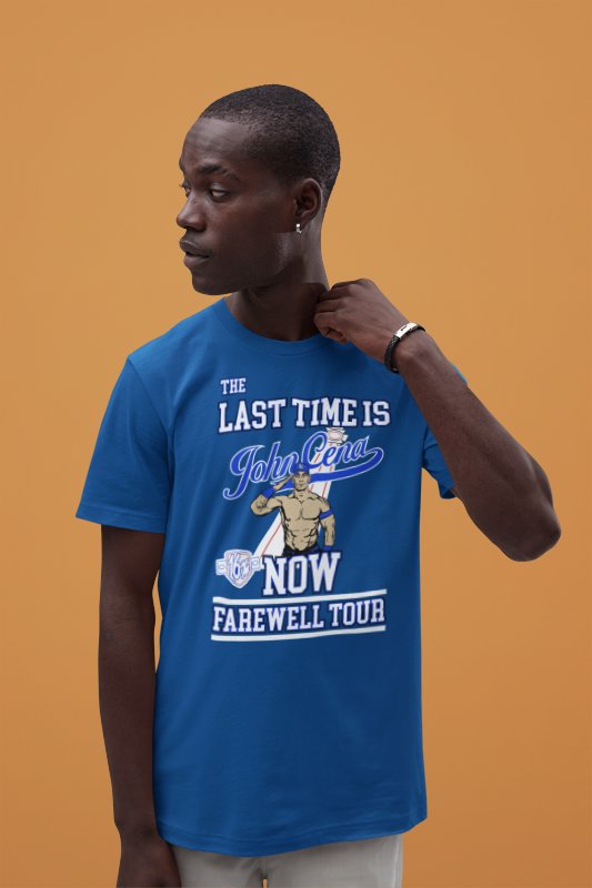 Load image into Gallery viewer, John Cena 16x Farewell Tour Blue T-shirt
